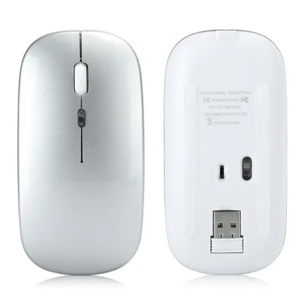 Anxin Rechargeable Wireless Bluetooth Mouse – 2.4G USB Mouse for Laptop, PC, Tablet, and Mobile Devices (Android & iOS Compatible)(Original China )